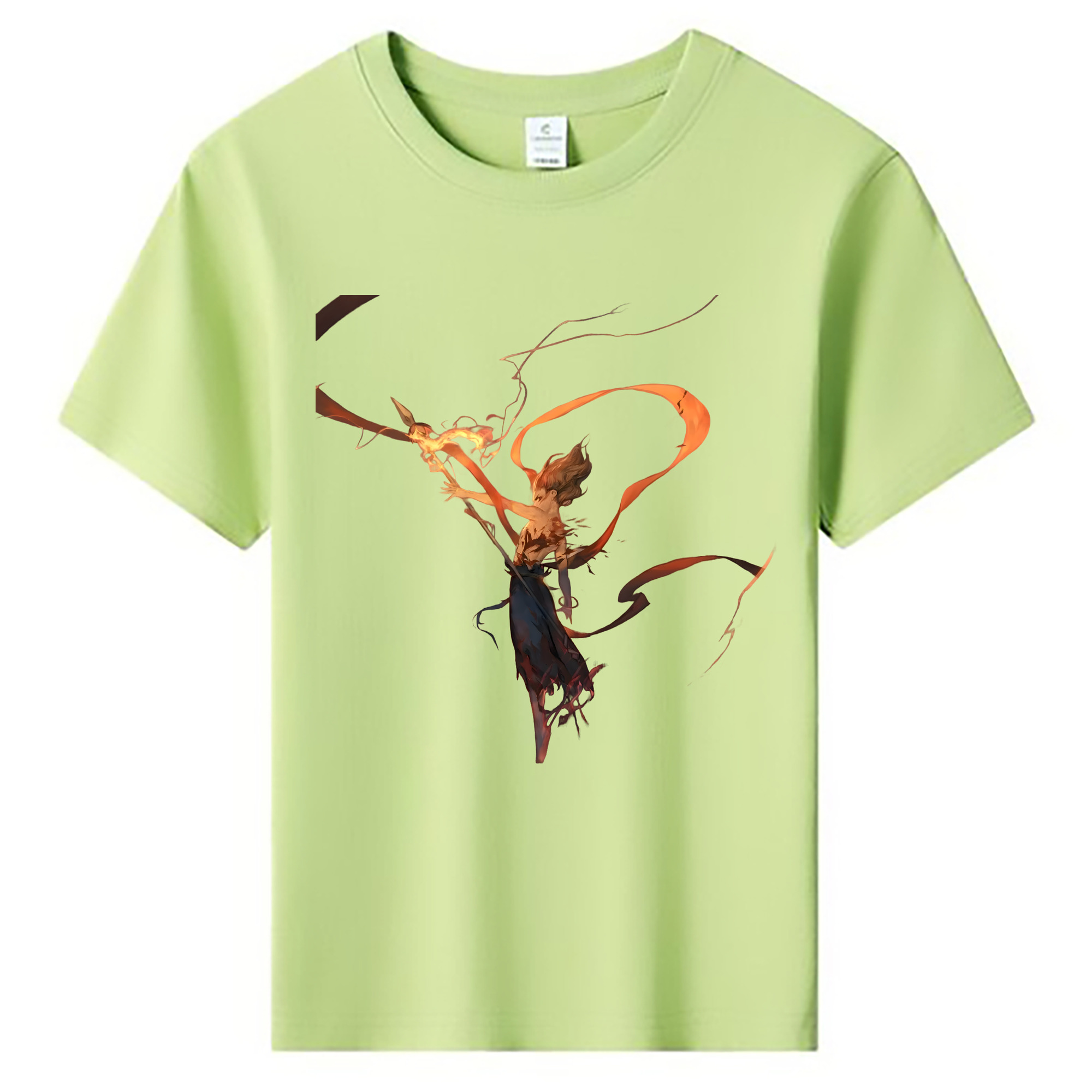 （画像用） Ne Zha 2 ナタ 魔童の大暴れ 綿100％キッズTシャツ（フロントプリント）